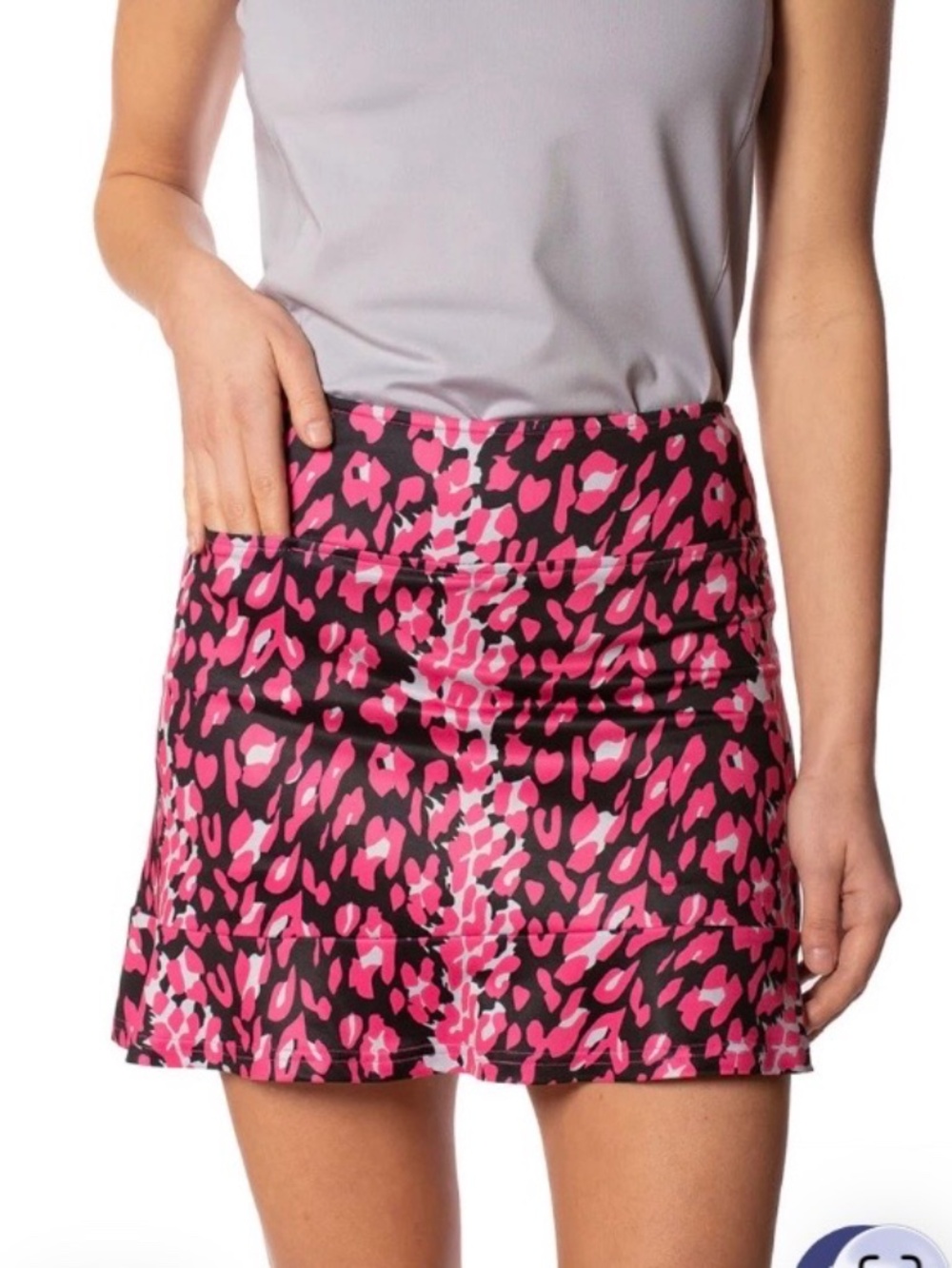 Golftini Hot Pink Leopard Print Golf Skirt